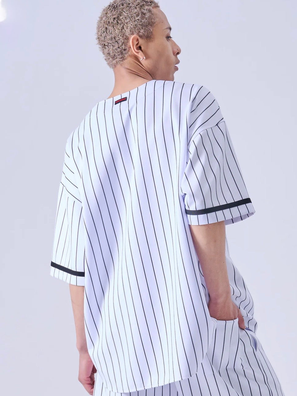PATCH BASEBALL SHIRTS/WHITE