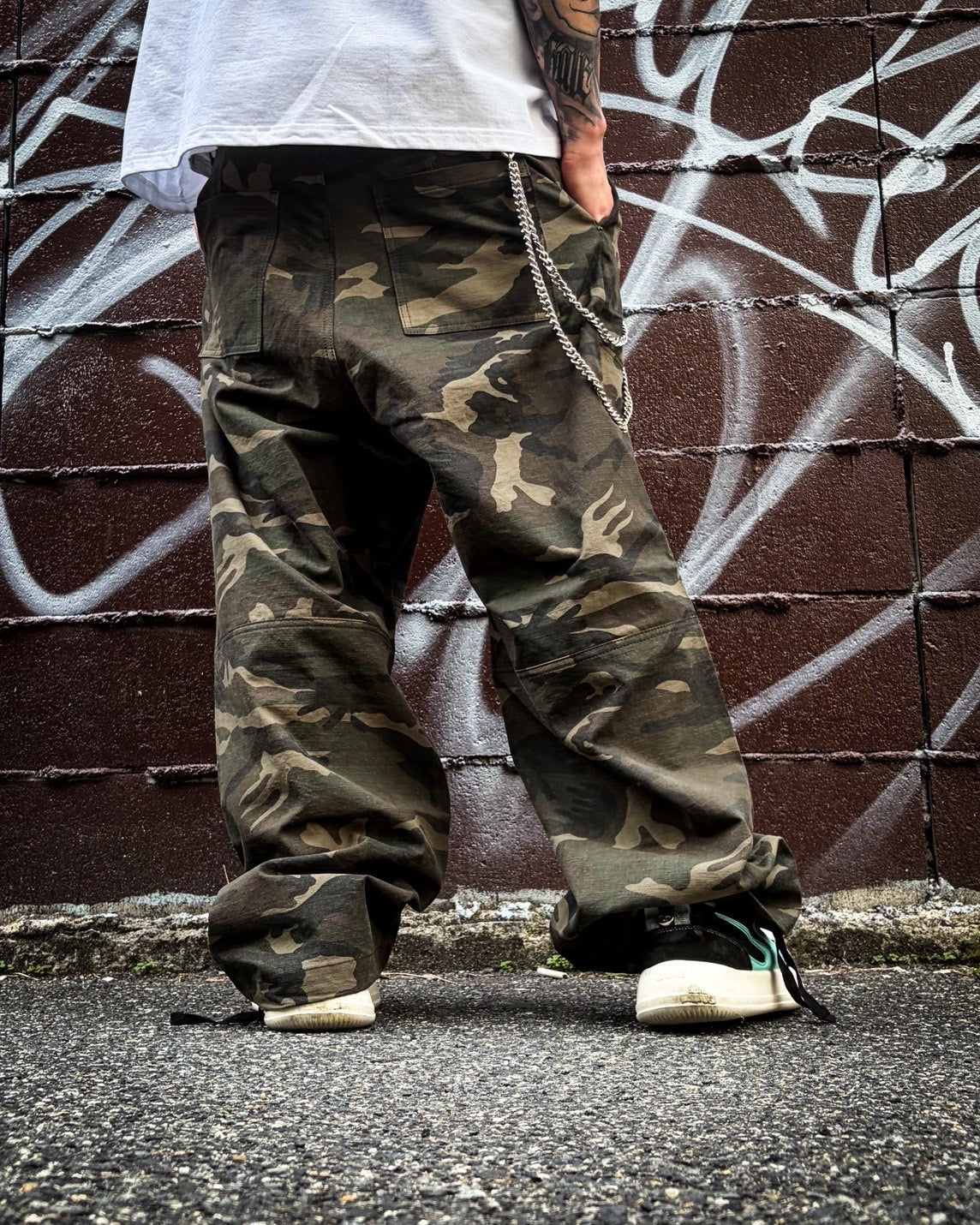 WIDE MILITARY PANTS / MILITARY CAMO