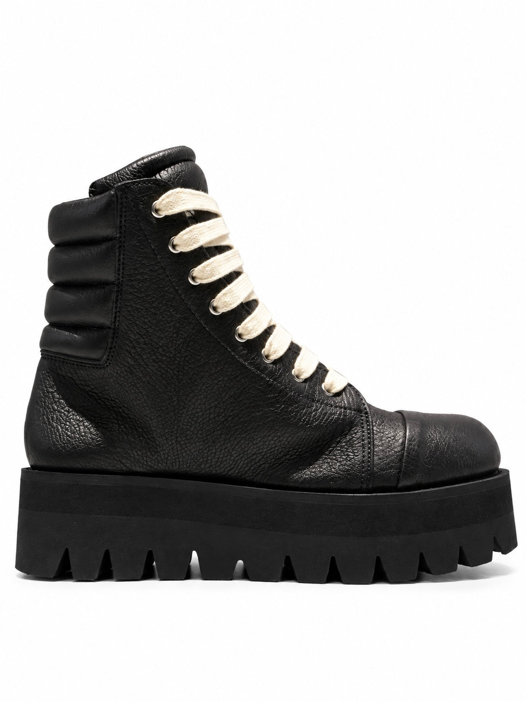 COW LEATHER BOOTS/BLACK×BLACK