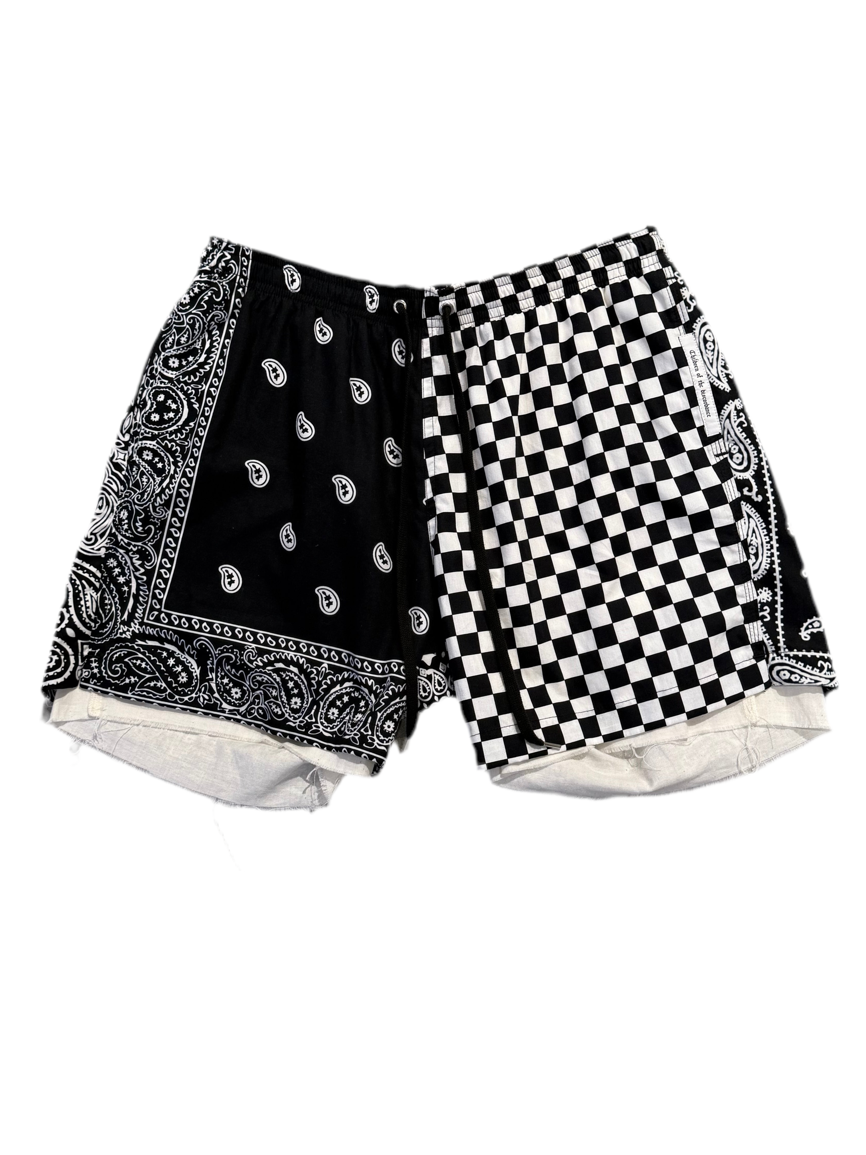 PATCHWORK BANDANA SHORT PANTS