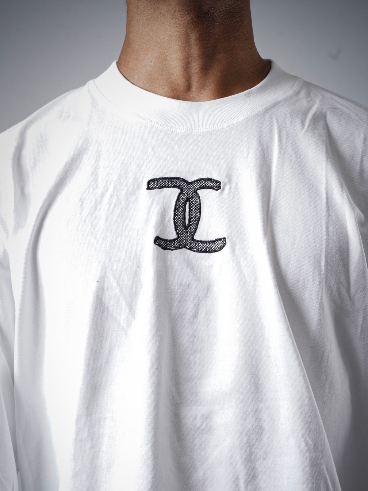 FAKE "CC"LONG SLEEVE TEE(WHITE)