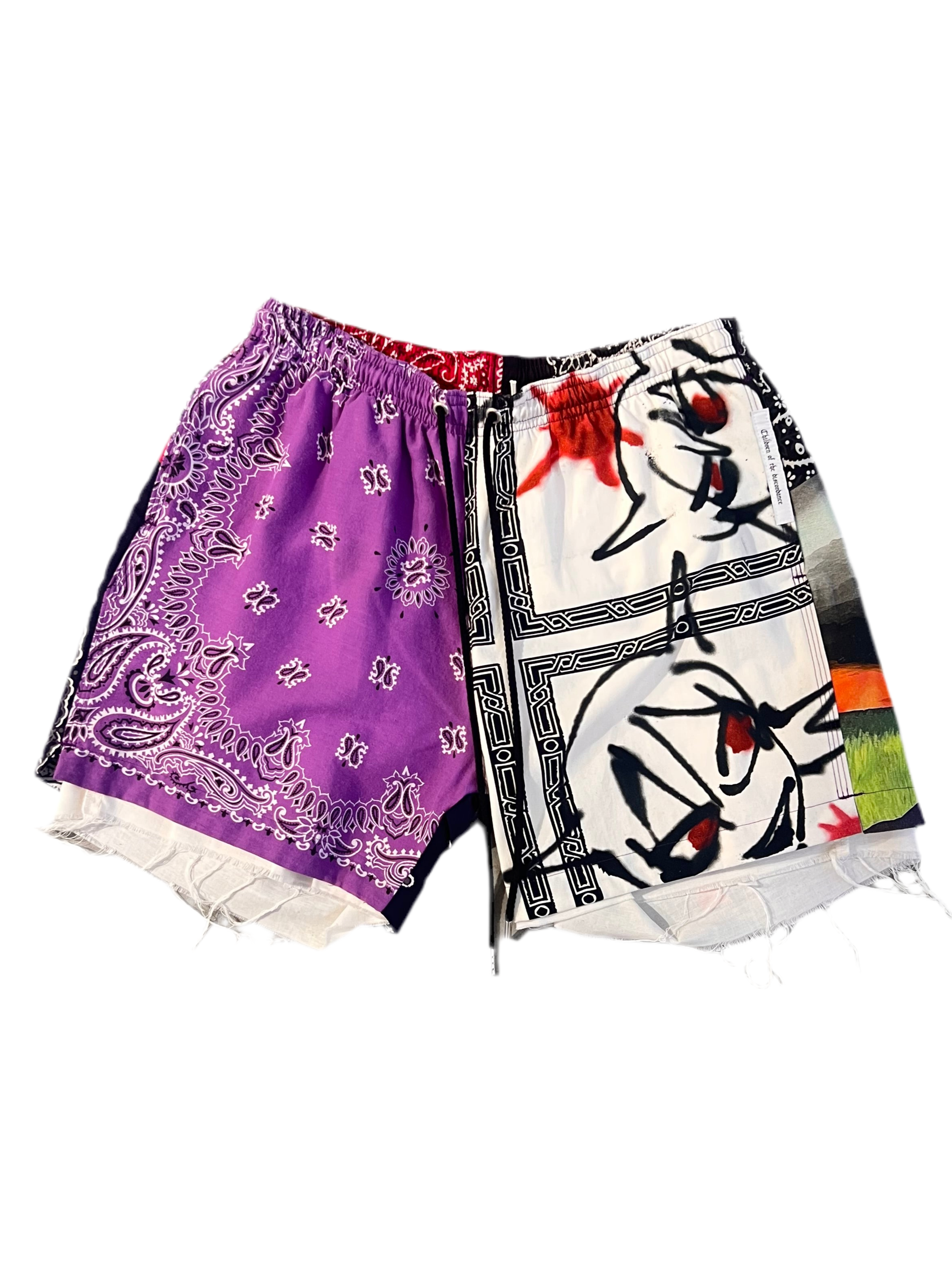 YAGI BANDANA PATCH SHORT PANTS