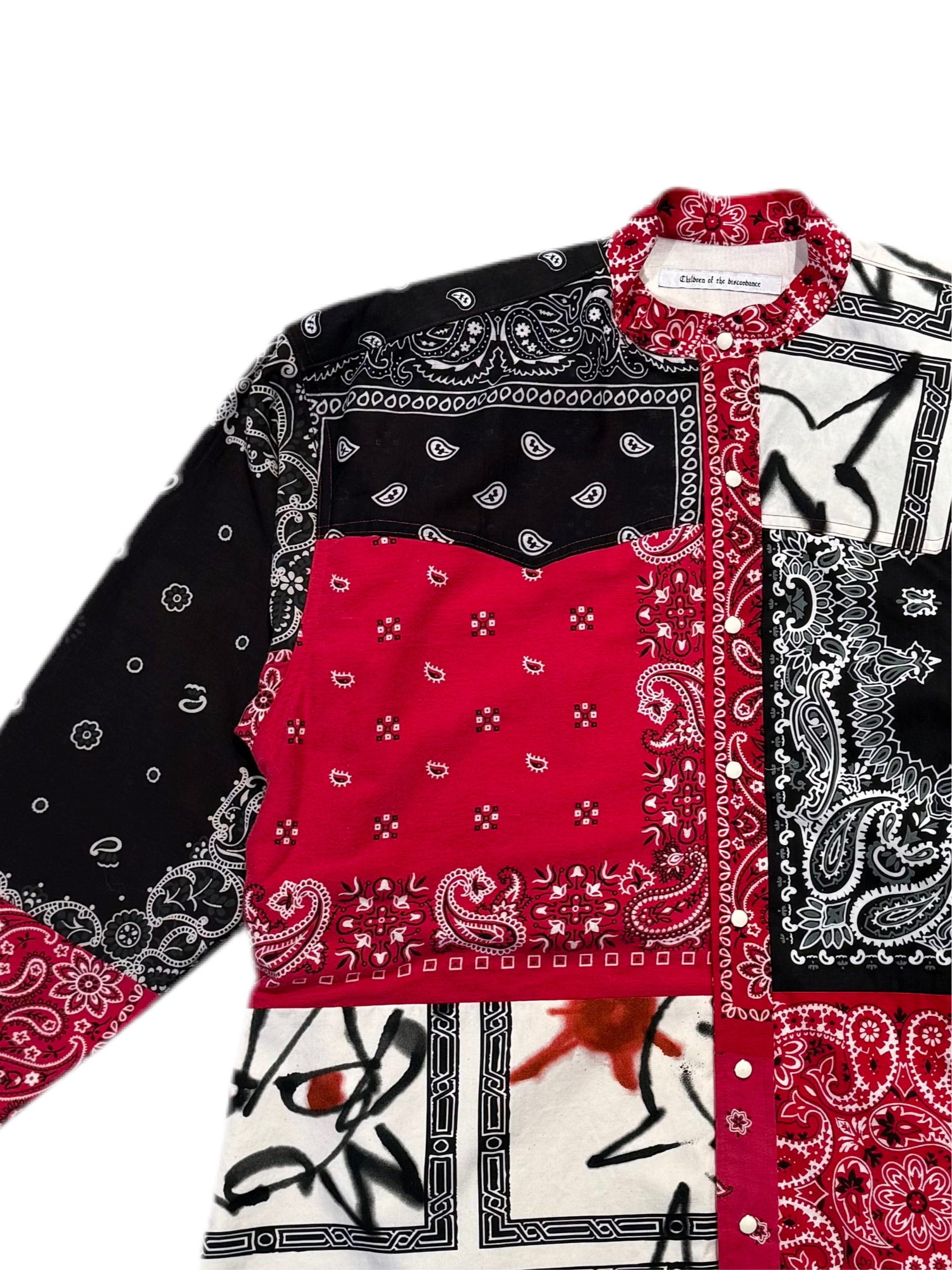 YAGI BANDANA PATCHWORK SHIRTS LS