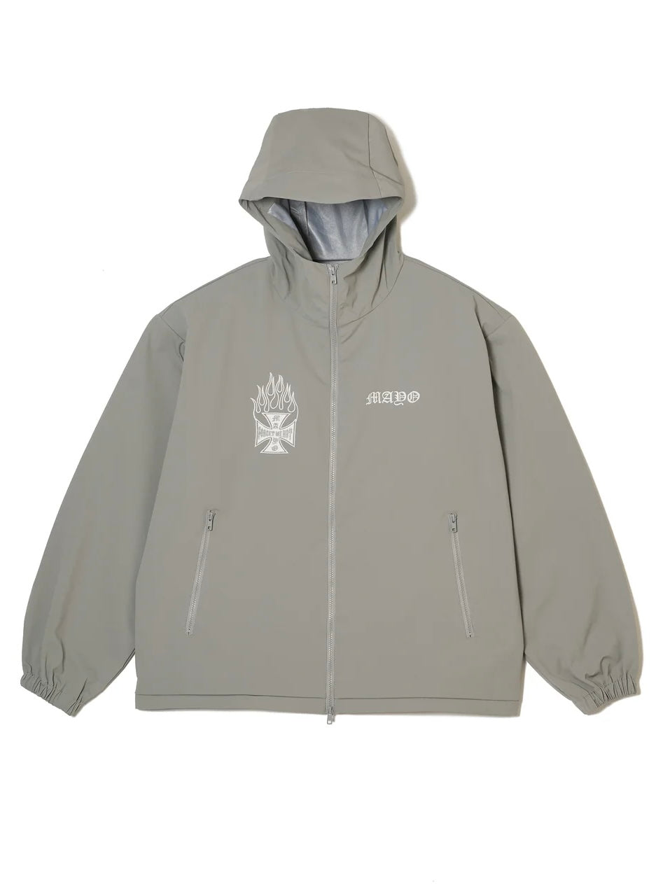 FIRE IRON CROSS EMBROIDERY NYLON JKT(GRAY)