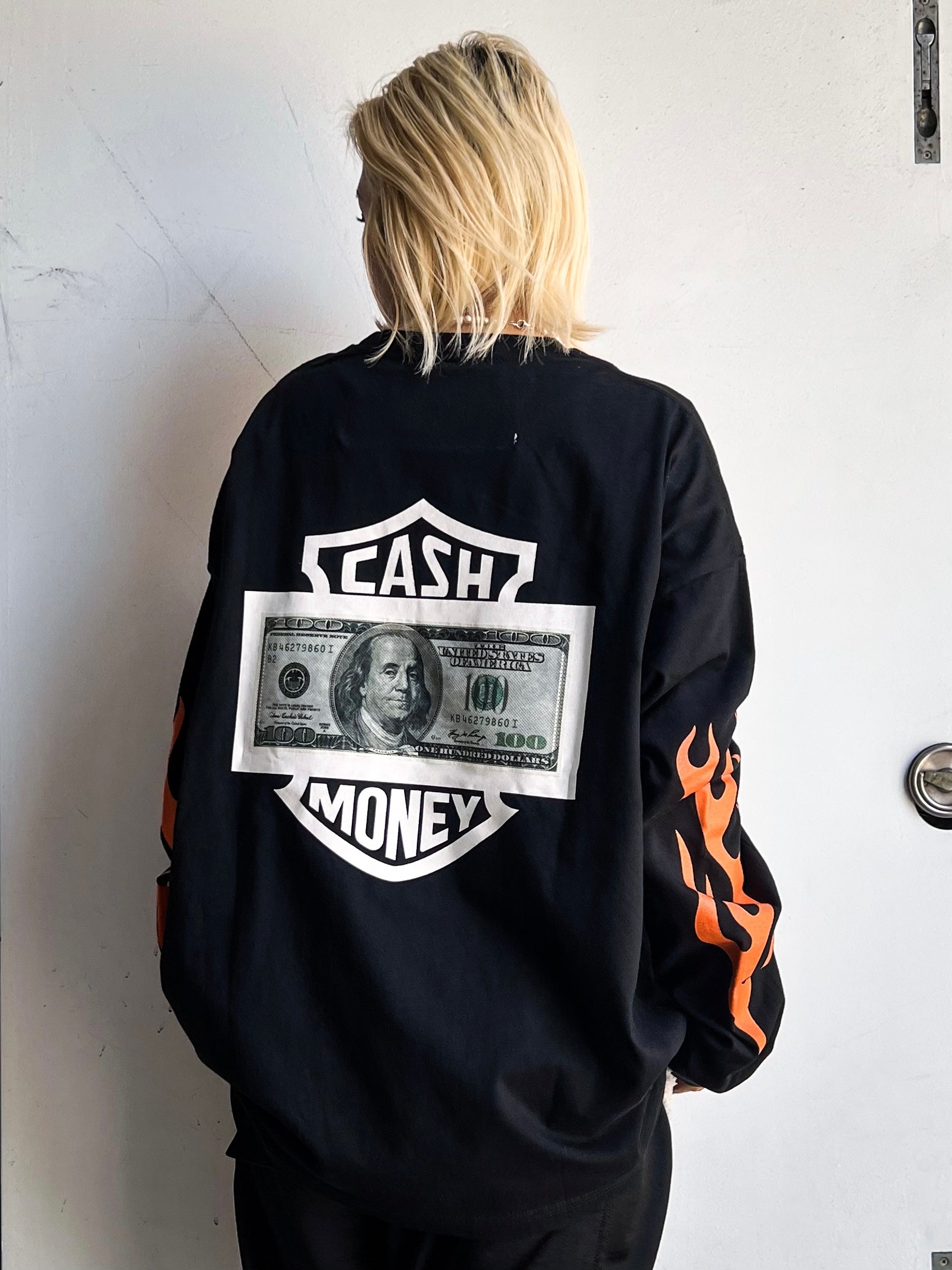 ファイヤーパターン ワイルドシルエットLSシャツ