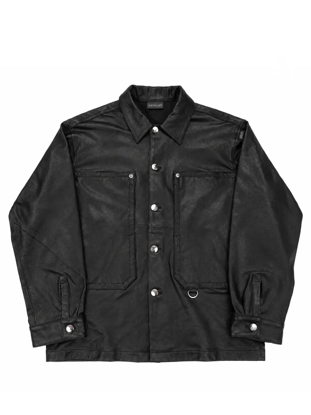 LEATHER WORK JACKET(BLACK)