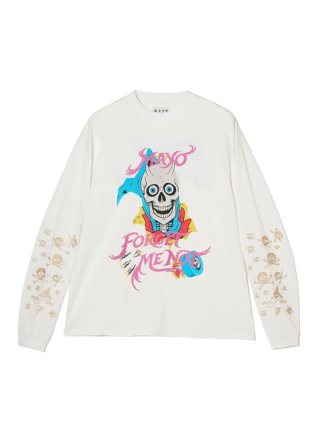 BELIEVE REINCARNATION EMBROIDERY LONG SLEEVE TEE/WHITE