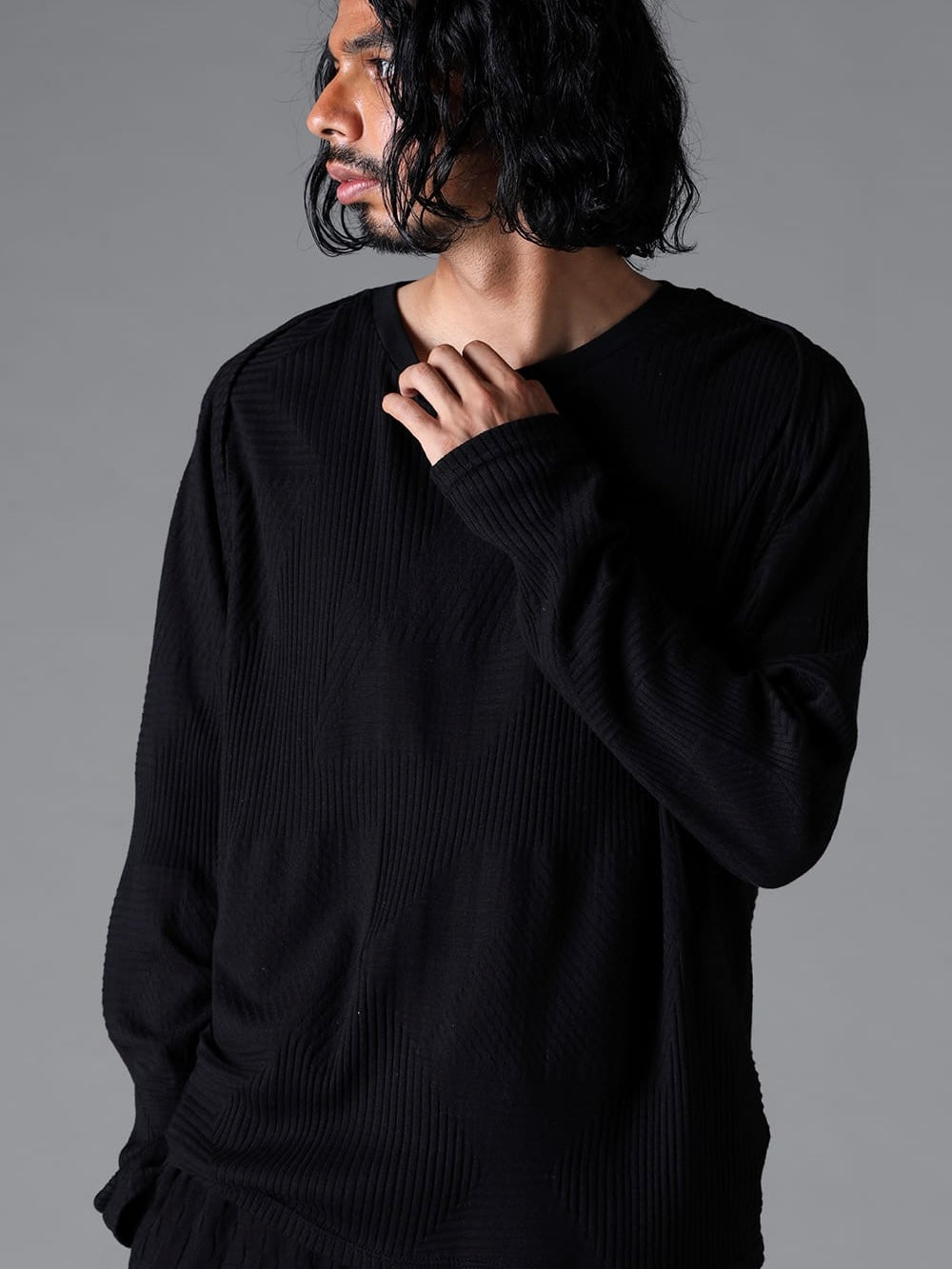 DEFORMED STRIPE PATTERN SHIVA LONG SLEEVE