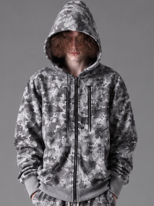 SWEAT ZIP HOODIE BLOUSON(L.GREY)