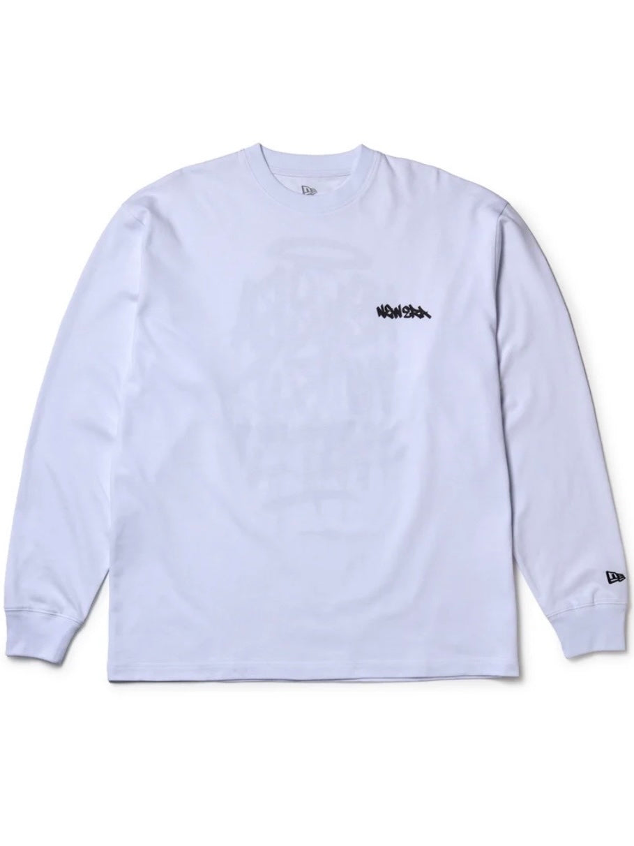 長袖 オーバーサイズド コットン Tシャツ Tagging Logo ホワイト