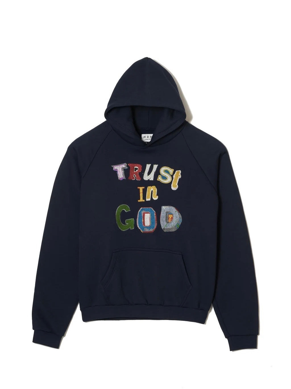 TRUST IN GOD EMBROIDERY HOODIE/NAVY