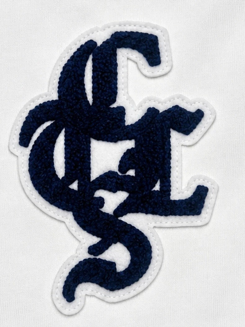 L/S TEE 'CTLS PILE EMB(WHITE)