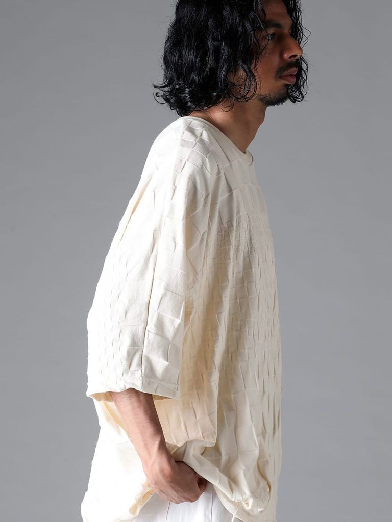 GRADIENT PLAID PATTERN JUMBO TEE