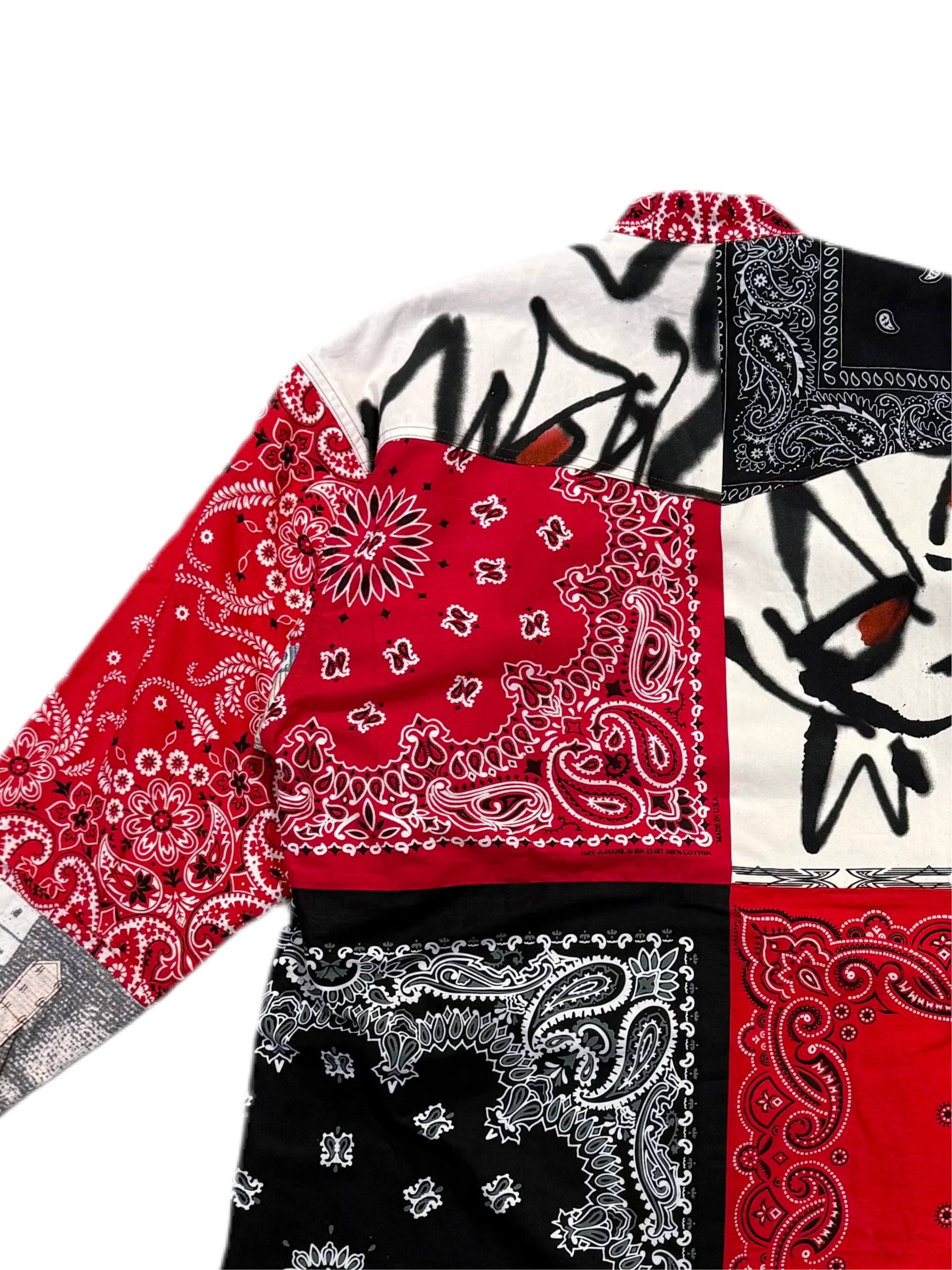 YAGI BANDANA PATCHWORK SHIRTS LS