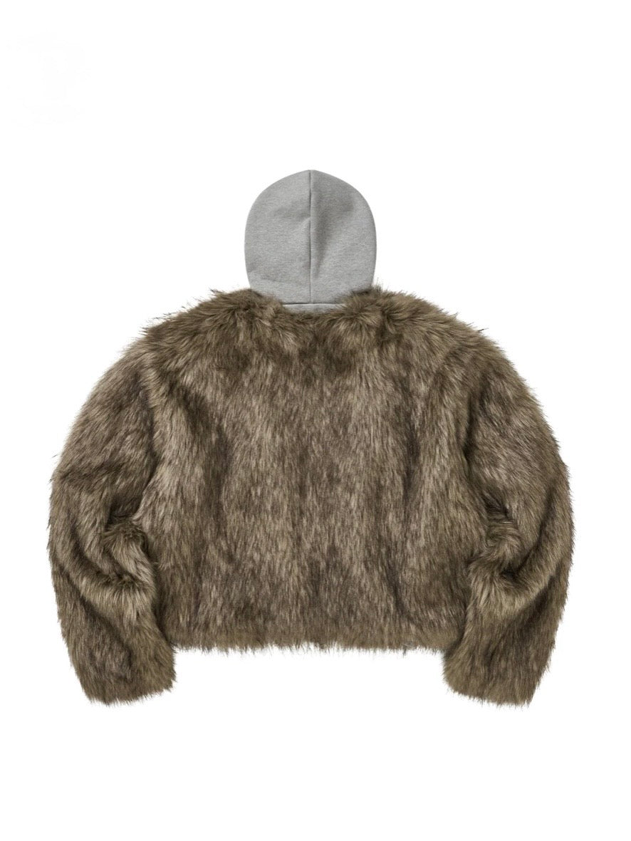 HYBRID FUR JACKET / GRAY